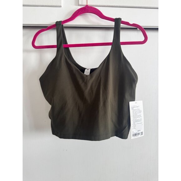 NEW NWT LULULEMON ALIGN TANK WOMENS IN DARK OLIVE SZ 12 - Picture 2 of 4